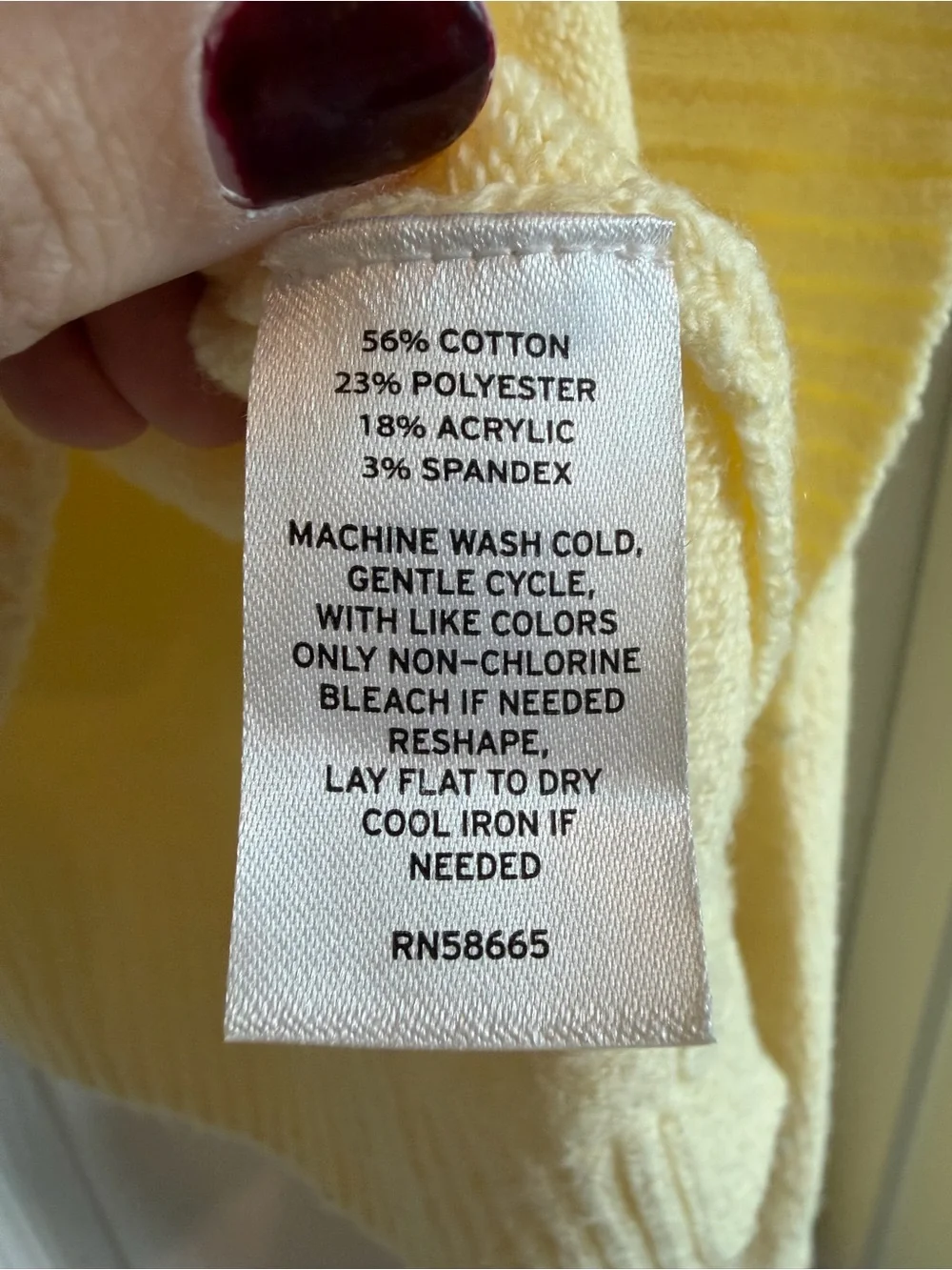 Abound Butter Yellow Cropped Crewneck Sweater